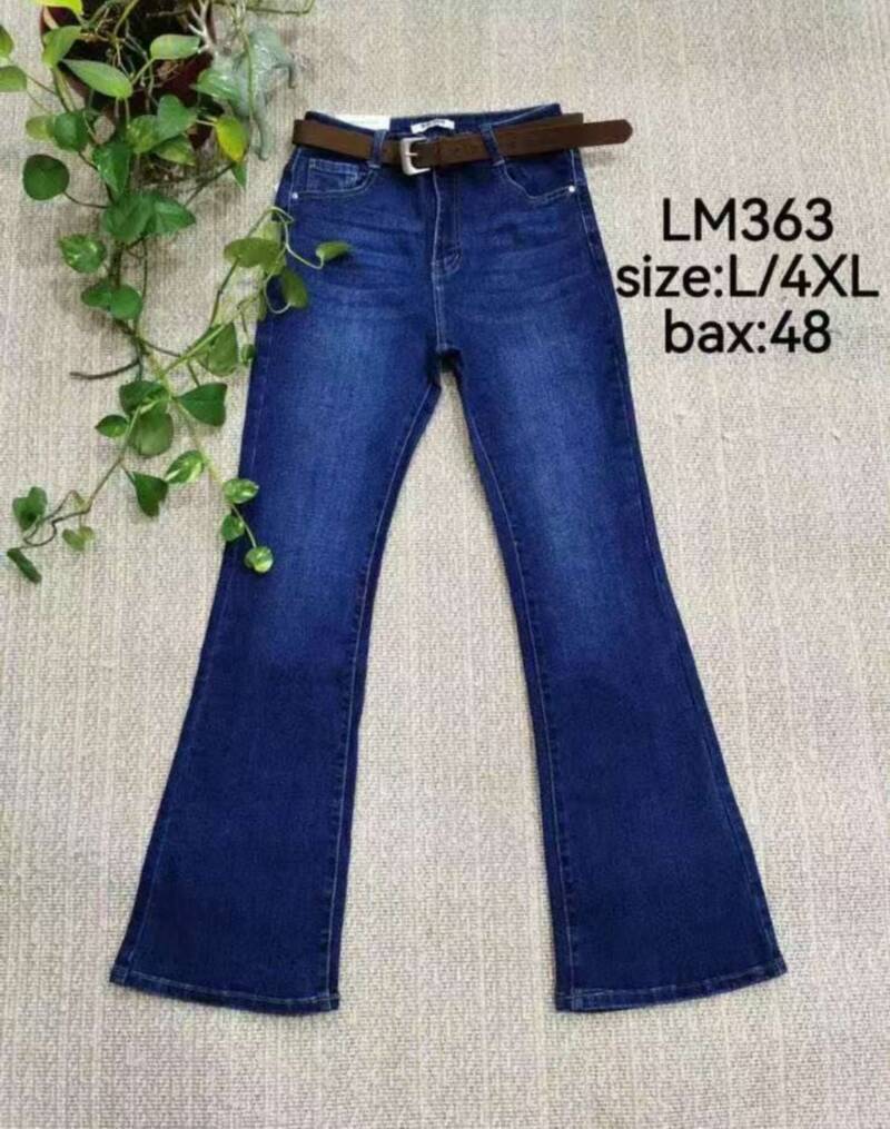 Spodnie damskie jeansy Roz L-4XL, 1 Kolor Paczka 12 szt